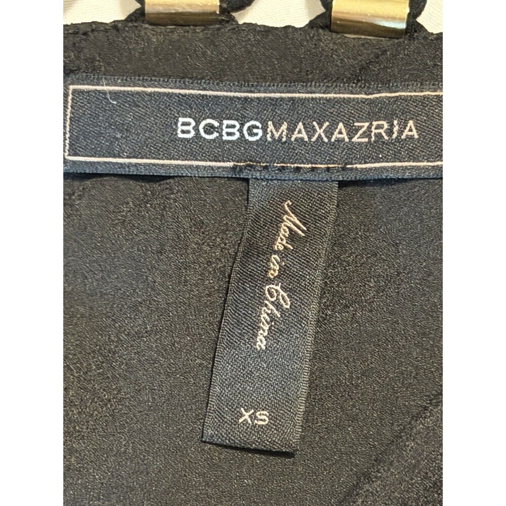 BCBGMAXAZRIA BLACK ARIELLE MULTI-STRAP DRESS LMQ60J53/M961A SZ XS - Picture 3 of 7